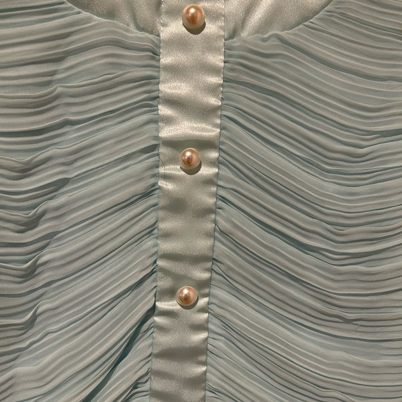 Talbots chiffon and satin blouse - Picture 6 of 10